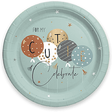 Тарелка бумажная "Г12", 23 см, 6 шт, ассорти