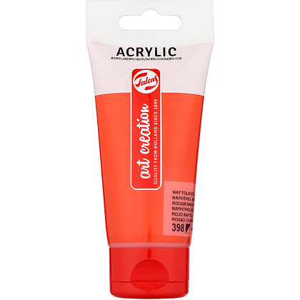 Краски акриловые "Talens art creation", 398 красный нафтол светлый, 75 мл, туба