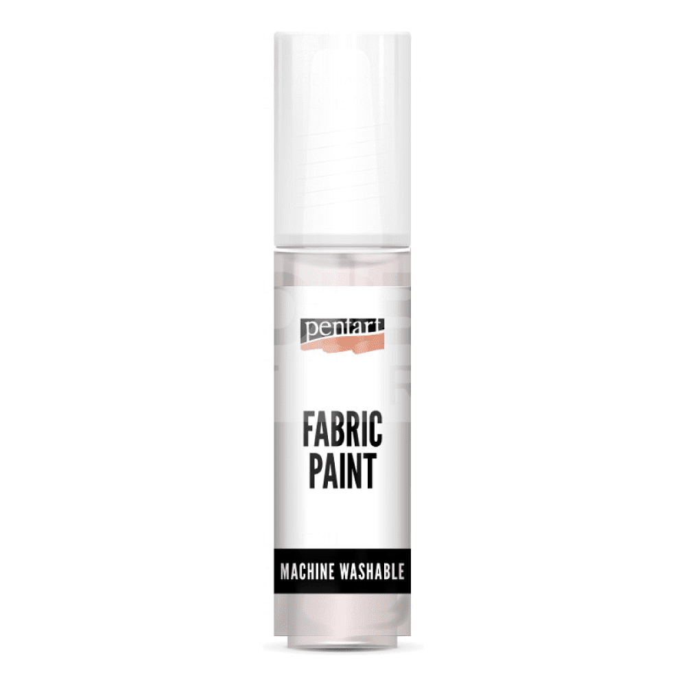 Краски для текстиля "Pentart Fabric paint metallic", жемчужно-белый, банка