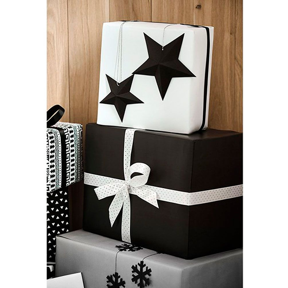 Подвеска декоративная "Звезды", 6 шт, черный - 4