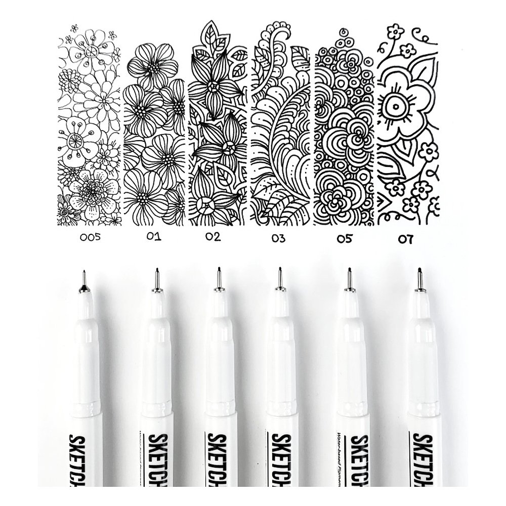 Ручка капиллярная "Sketchmarker", 0.7 мм, черный - 9