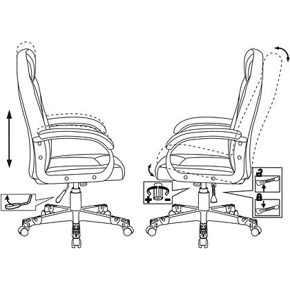 Кресло игровое Бюрократ Zombie GAME 17 экокожа, ткань, черный, серый - 12