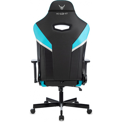 Кресло игровое Бюрократ Knight Thunder 5X экокожа, черный, голубой, металл - 6