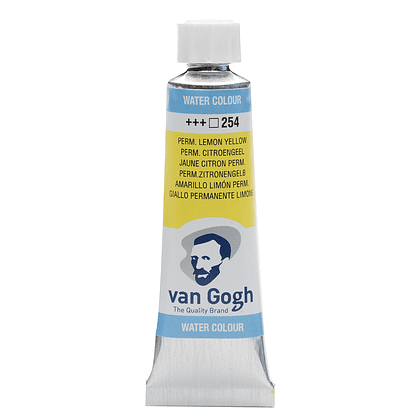 Краски акварельные "Van Gogh", 254 желтая-лимонная прочная, 10 мл, туба
