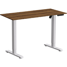 Стол с электроприводом WellDesk Basic 1300x675х18 белый/дуб хантон темный (9191460+9178197)