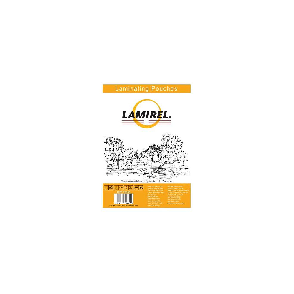 Пленка для ламинирования "Lamirel", A3, 75 мкм, глянцевая