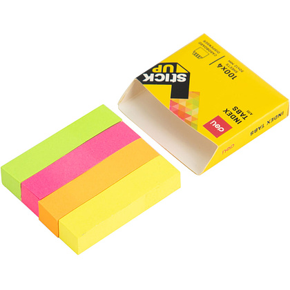 Закладки бумажные клейкие "Deli", 50x12 мм, 400 шт, ассорти - 3