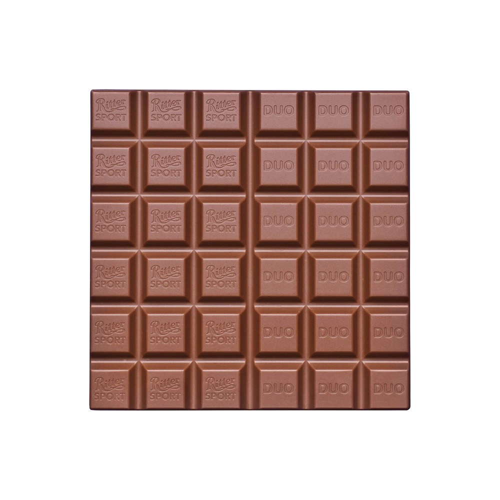 Шоколад молочный "Ritter Sport Duo" с йогуртовыми начинками с кусочками черной смородины и малины, 218 г - 2