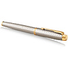 Ручка перьевая "Parker IM Warm Silver GT", F, серебристый, золотистый, патрон синий - 2