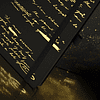 Блокнот "Total Black twilight gold", А5, 96 листов, линейка, на резинке, черный, золотистый - 5