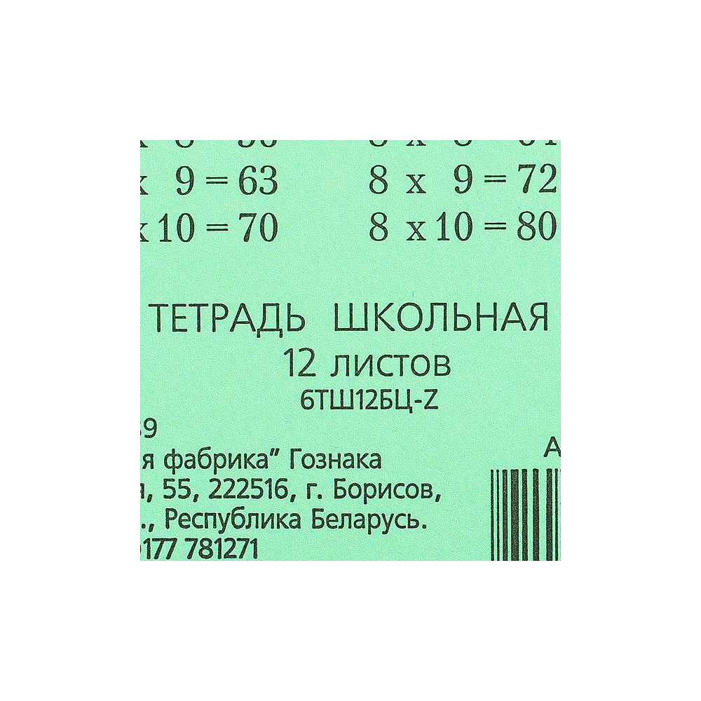 Тетрадь, A5, 12 листов, косая линейка, зеленый - 3