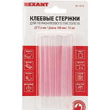 Стержни клеевые REXANT 09-1010, 7.4х100 мм, 12 шт/упак, прозрачный