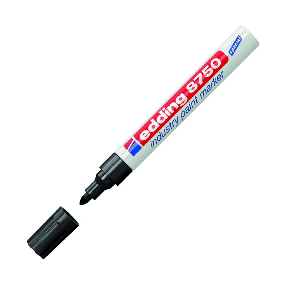 Маркер перманентный на нитрокраске Edding "8750", черный