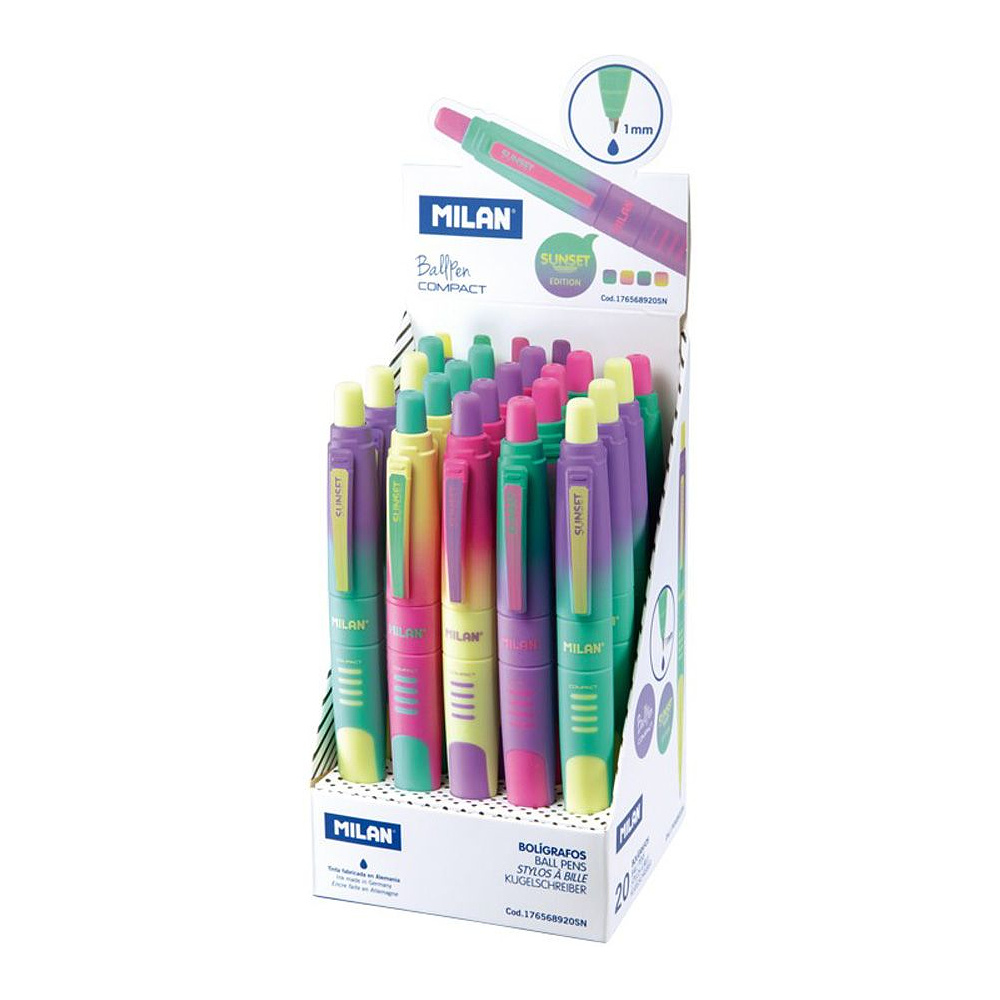 Ручка шариковая автоматическая "Sunset", 1.0 мм, ассорти, стерж. синий - 3