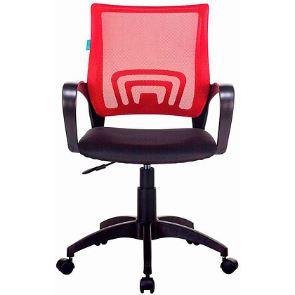 Кресло для персонала Бюрократ "CH-695NLT", ткань, пластик, красный, черный - 2