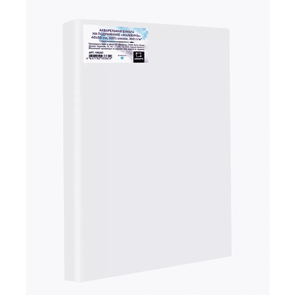 Бумага акварельная на подрамнике "Малевичъ", 40х50 см, хлопок, 300 г/м2, среднее зерно - 2