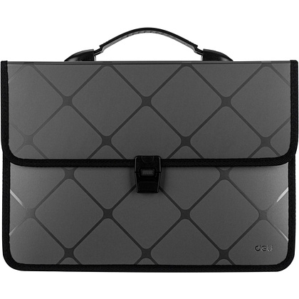 Портфель на 2 деления Deli, пластик, 2, ассорти