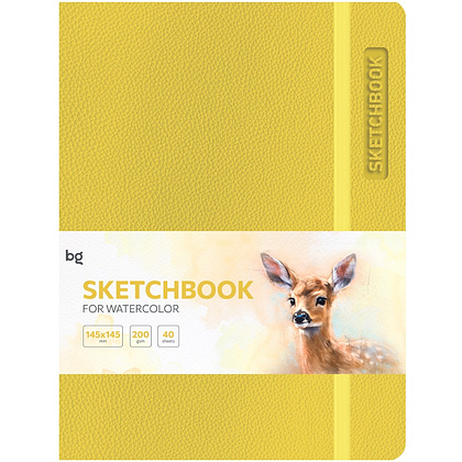 Скетчбук "Bright. Yellow", А5, 200г/м2, 40 листов, желтый 