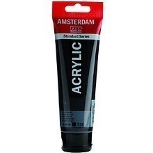 Краски акриловые "Amsterdam", 735 оксид черный, 120 мл, туба