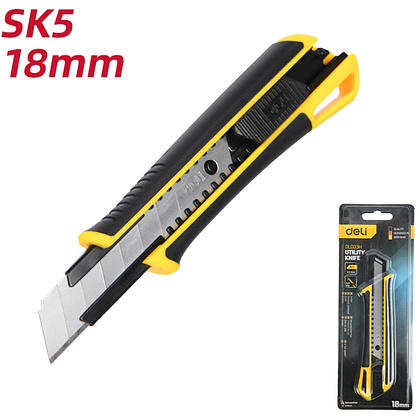 Нож строительный Deli YS EDL003H, 18 мм, универсальный - 2
