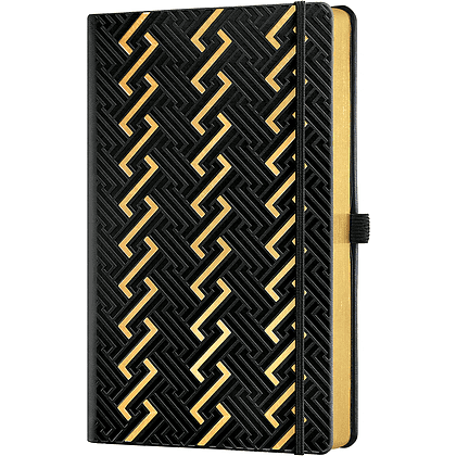Блокнот Castelli Milano "Roman Gold", А5, 96 листов, линейка, черный, золотой - 2