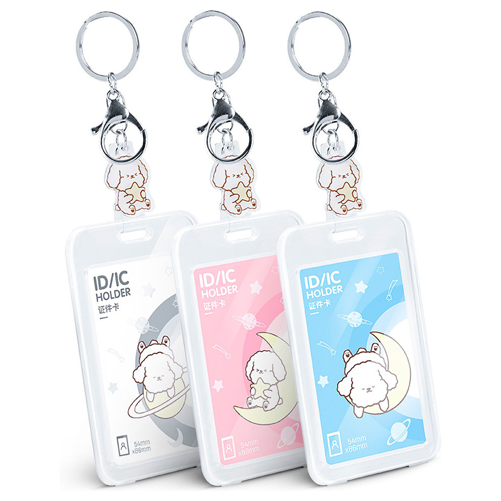 Бейдж с карабином "Deli Holder", 70x100 мм, прозрачный