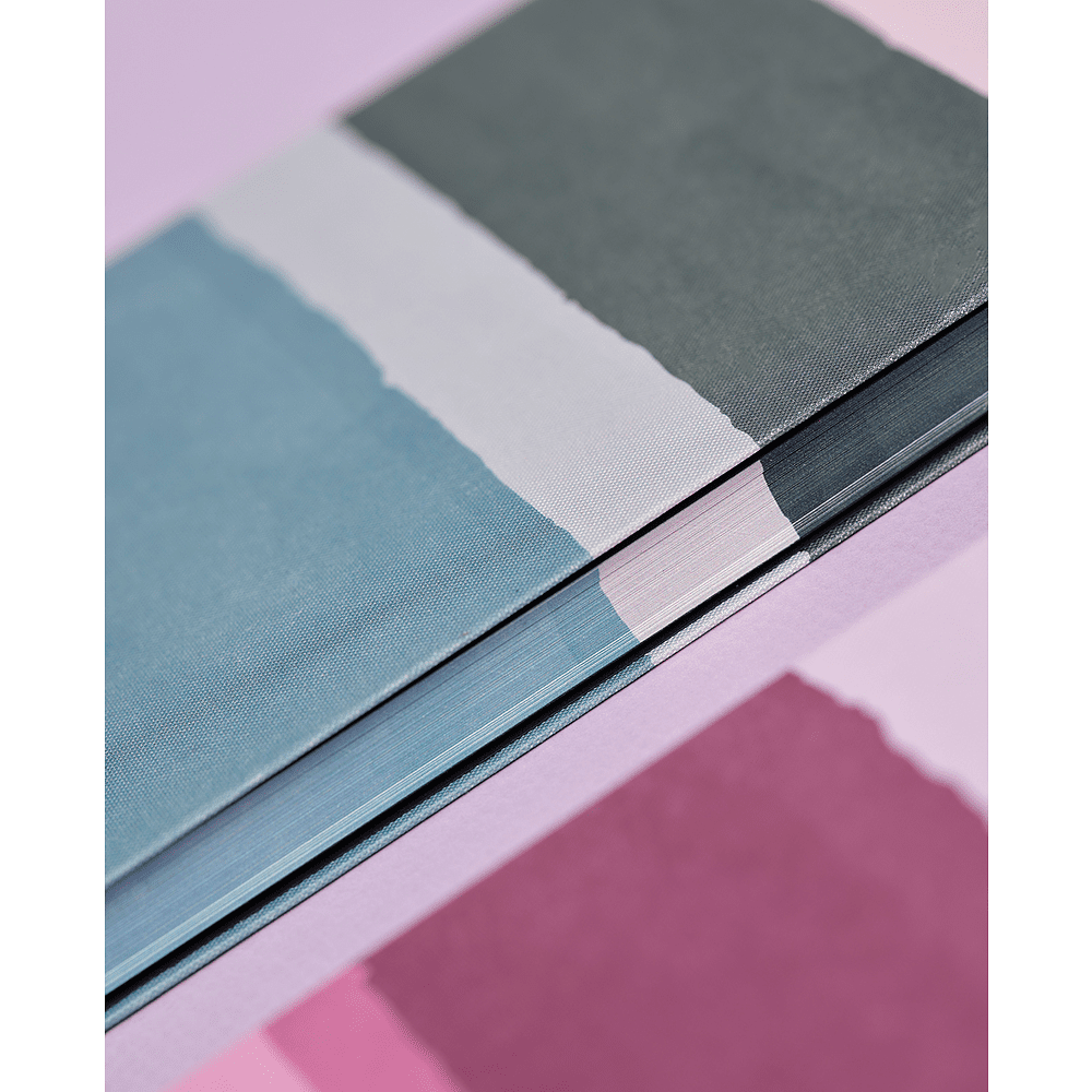 Блокнот "Stripes dusty pink", А4, 96 листов, розовый, голубой, срез разноцветный - 6