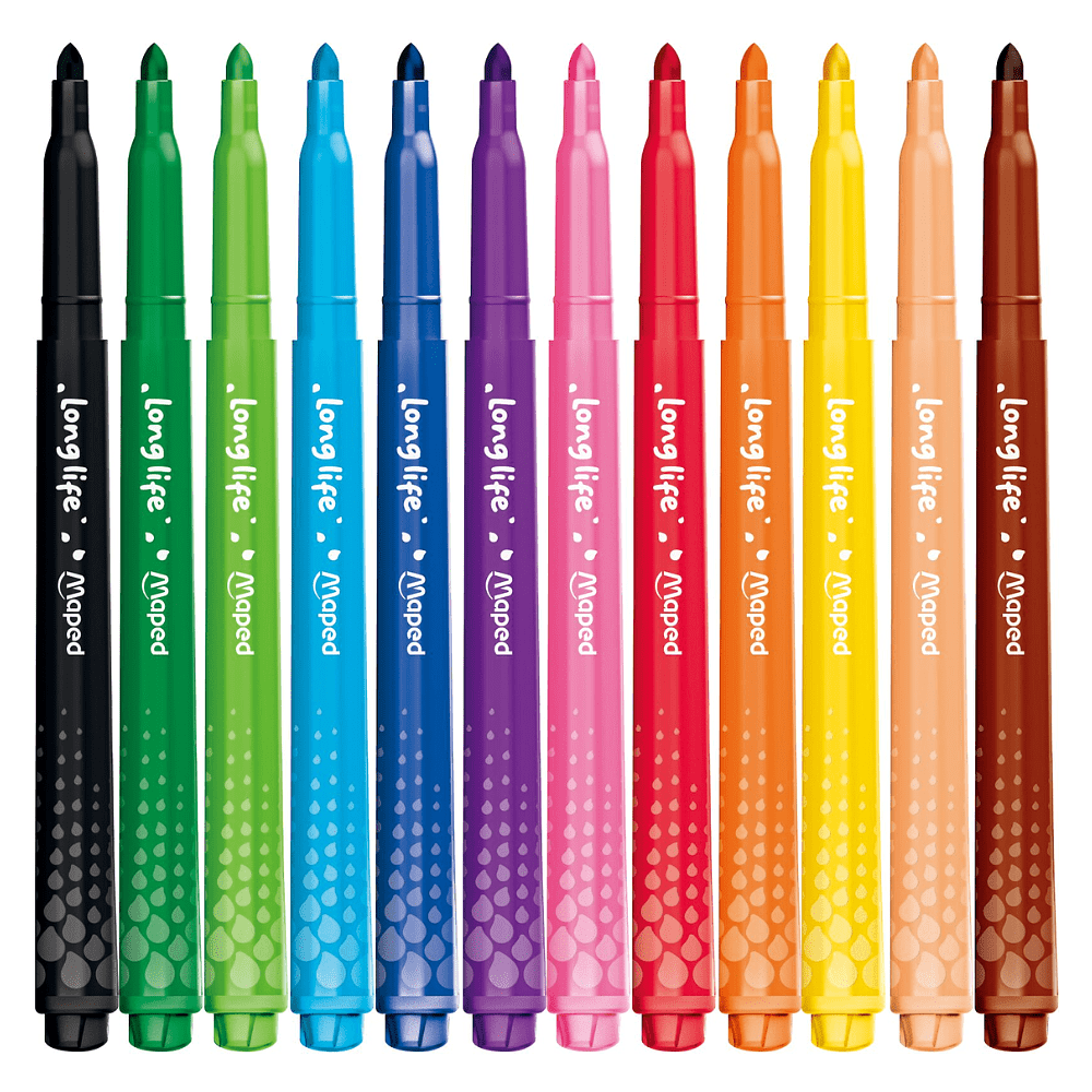 Фломастеры "Color Peps Long Life", 12 шт