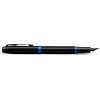 Ручка перьевая Parker "IM Vibrant Rings F315 Marine Blue PVD", F, черный, синий, патрон синий - 4