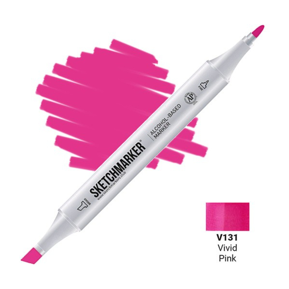 Маркер художественный "Brushmarker", двухсторонний, V131 яркий розовый