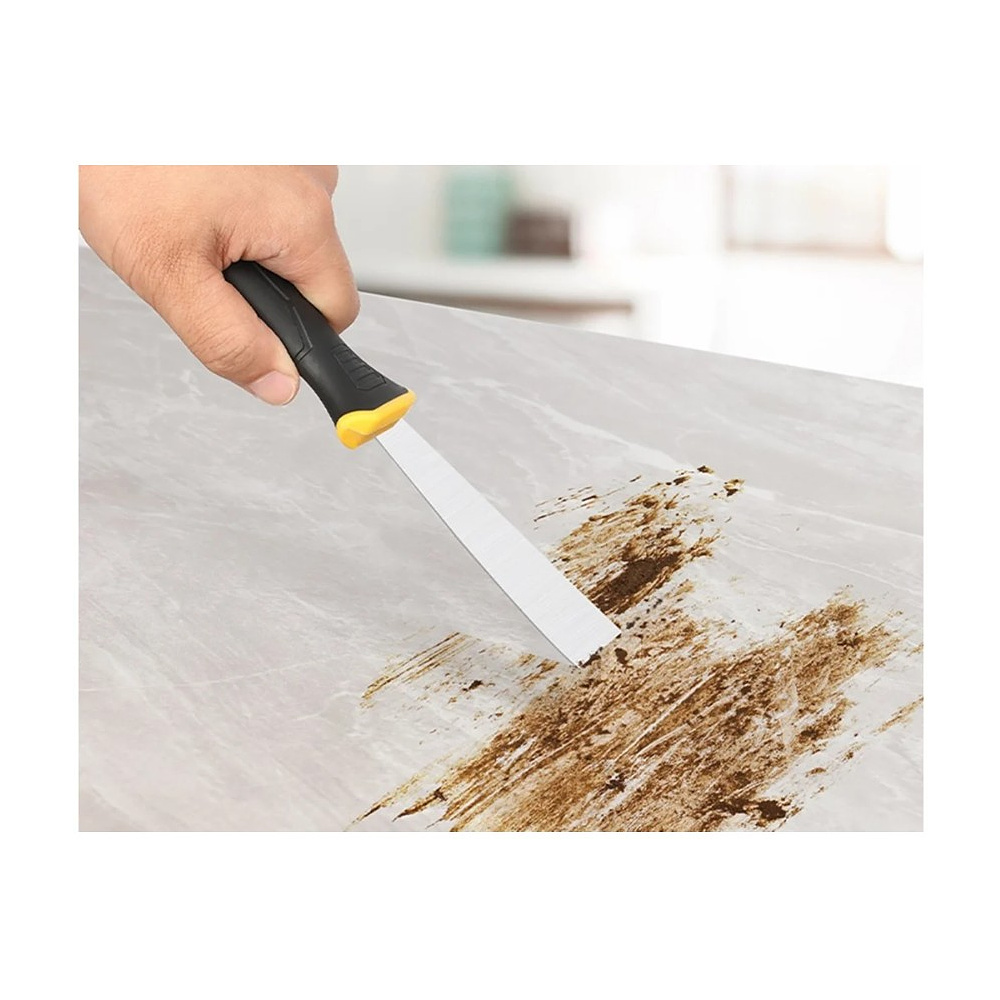 Шпатель нержавеющий Deli YS EDL-HD2-5, 63 мм, ручка 2K, черный, желтый - 3