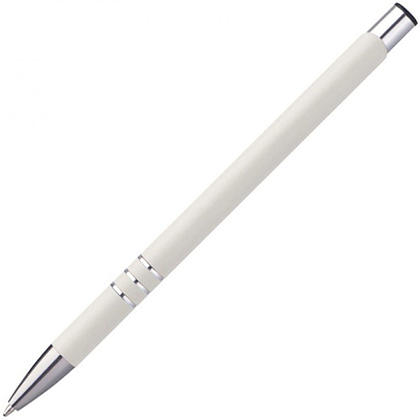 Ручка шариковая автоматическая "New Jersey", 0.7 мм, белый, серебристый, стерж. синий - 4