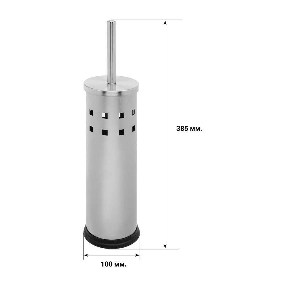 Ерш для унитаза "BXG-TBW-8585", металл, напольный, с креплением, хром, матовый - 3