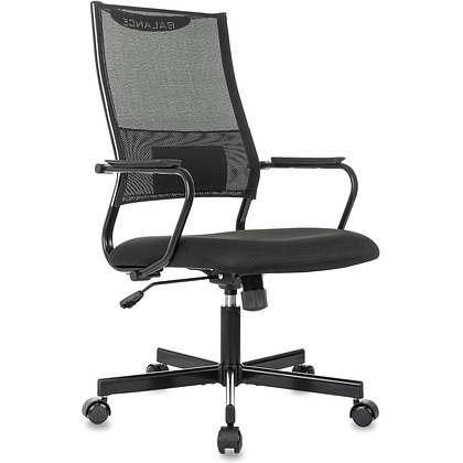 Компьютерное кресло Бюрократ CH Balance, сетка, ткань, черный, металл, черный