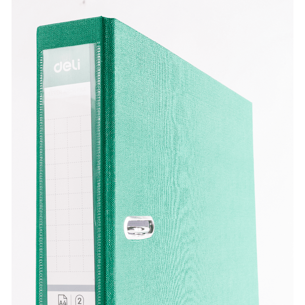 Папка-регистратор "Deli", А4, 50 мм, зеленый - 3