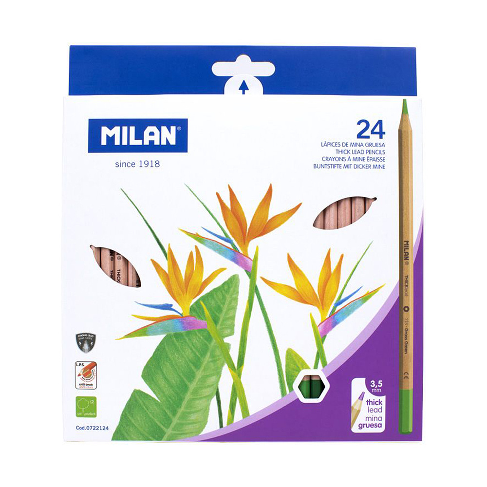 Цветные карандаши Milan, 24 цвета