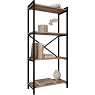 Стеллаж ALLERD RION, черный муар, 675х300х1500, австралийское дерево