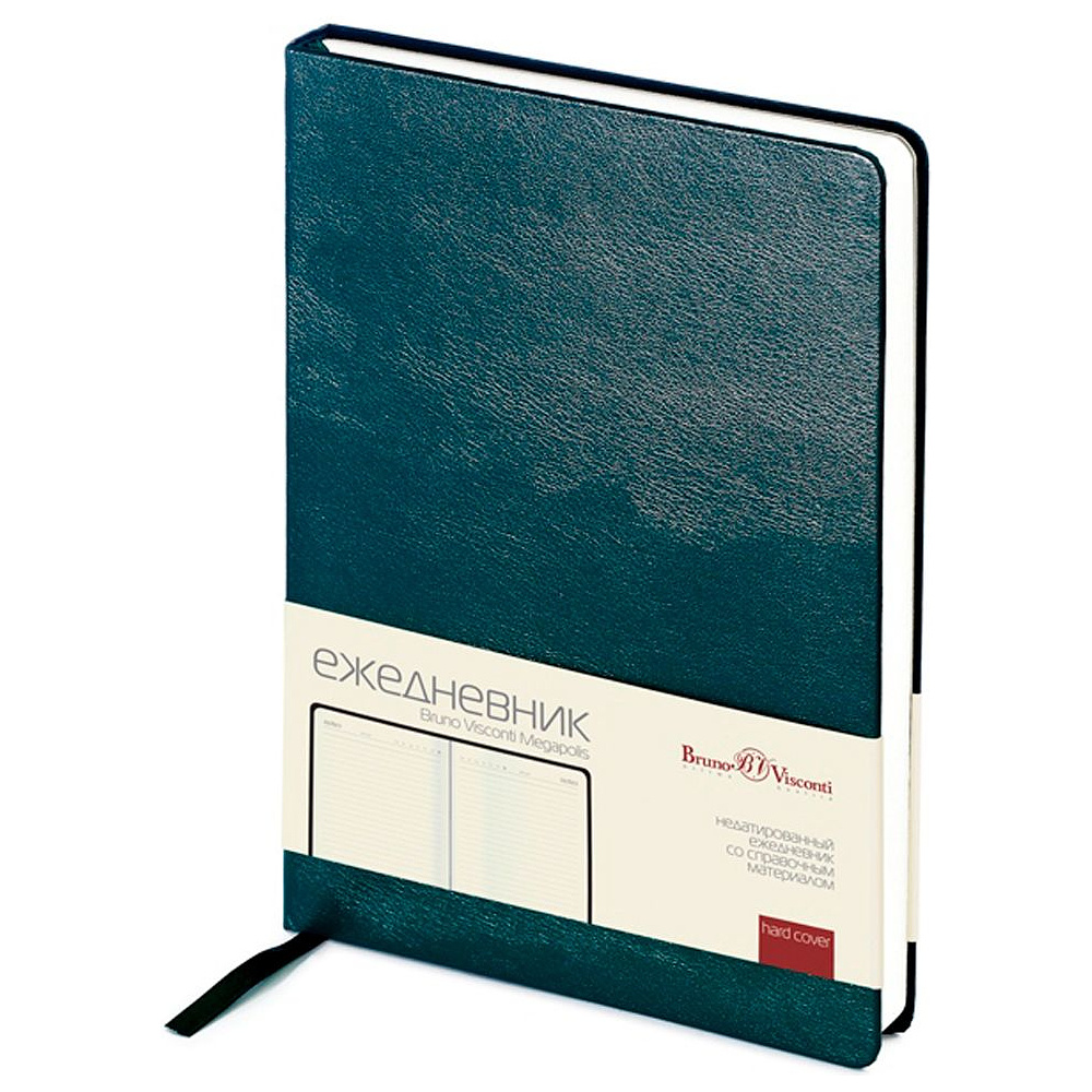 Ежедневник недатированный "Megapolis", А5, 320 страниц, зеленый