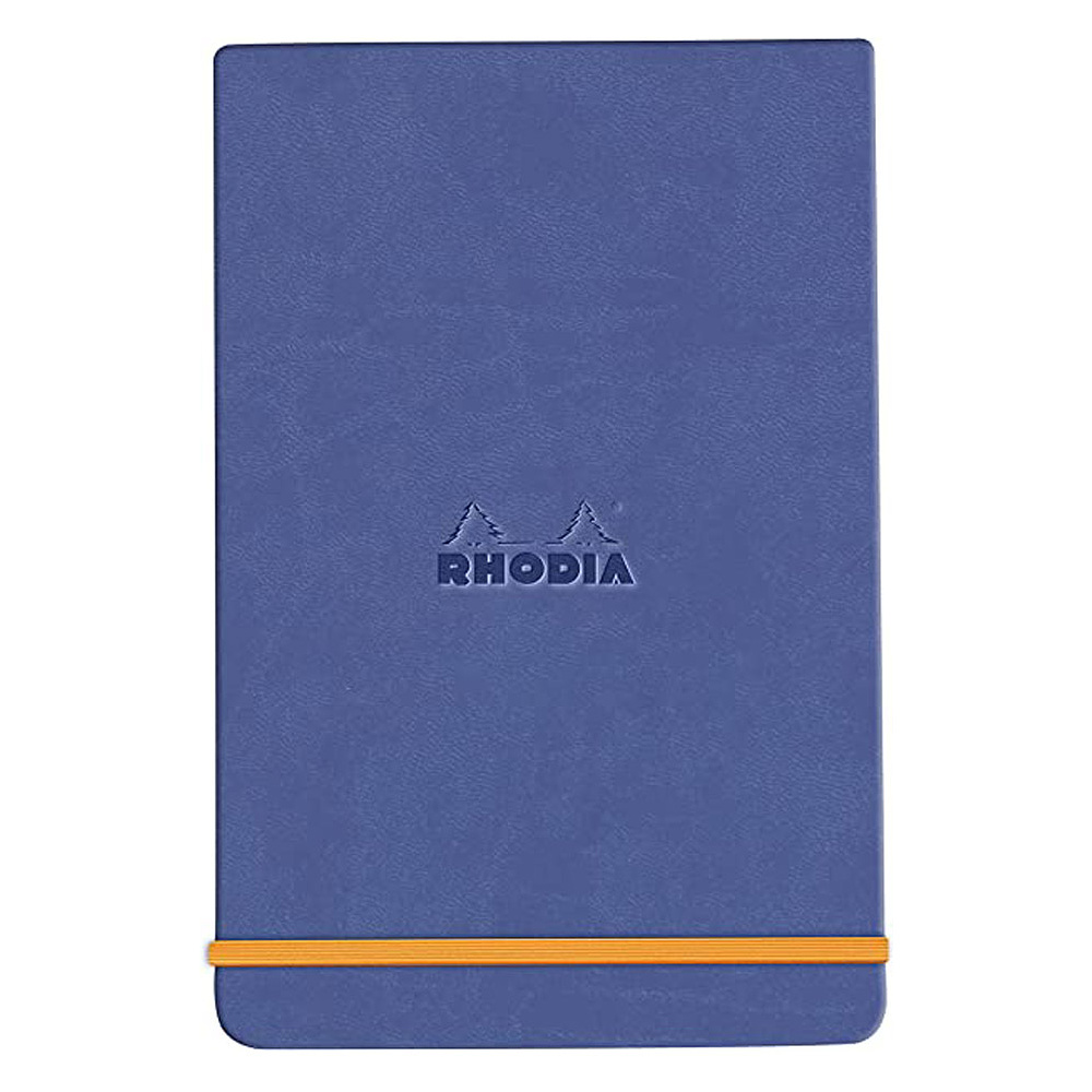 Блокнот "Rhodiarama Webnotepad" на резинке, A5, 96 листов, линейка, сапфировый