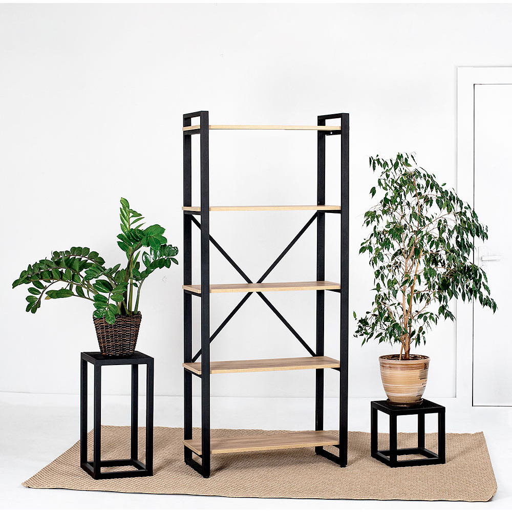 Стеллаж Millwood "Loft CH-3", 800х350х1820 мм, черный, золотой крафт - 2