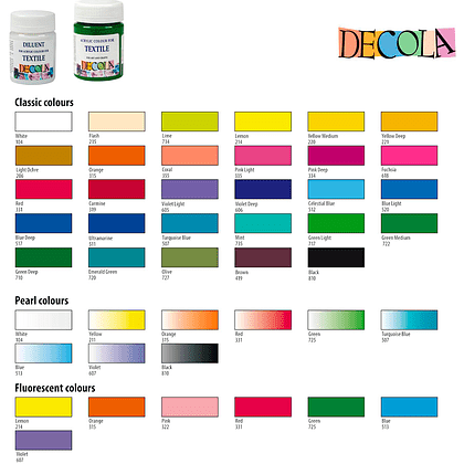 Краска акриловая по ткани перламутровая "Декола", 104 белая, 50 мл., банка - 2