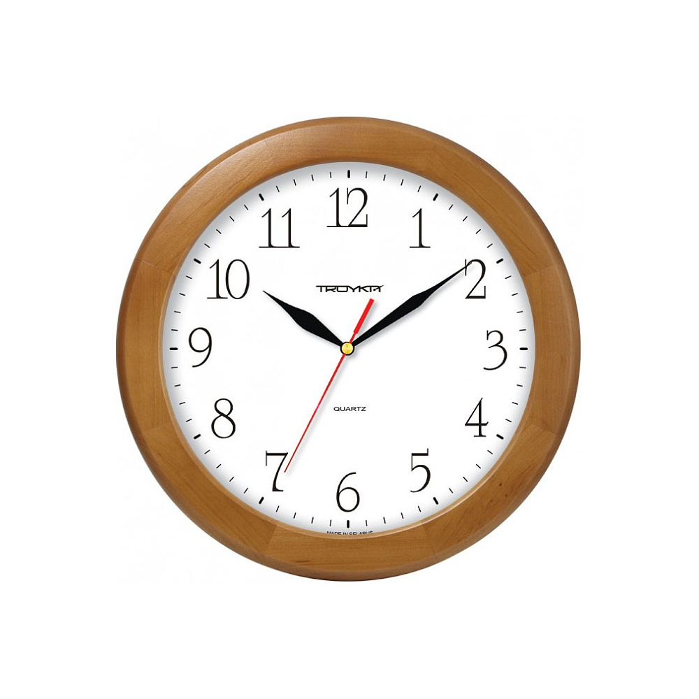 Часы настенные "988961", стекло, 300 мм, коричневый