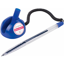 Ручка шариковая на подставке "Counter Pen", 0.5 мм, прозрачный, стерж. синий