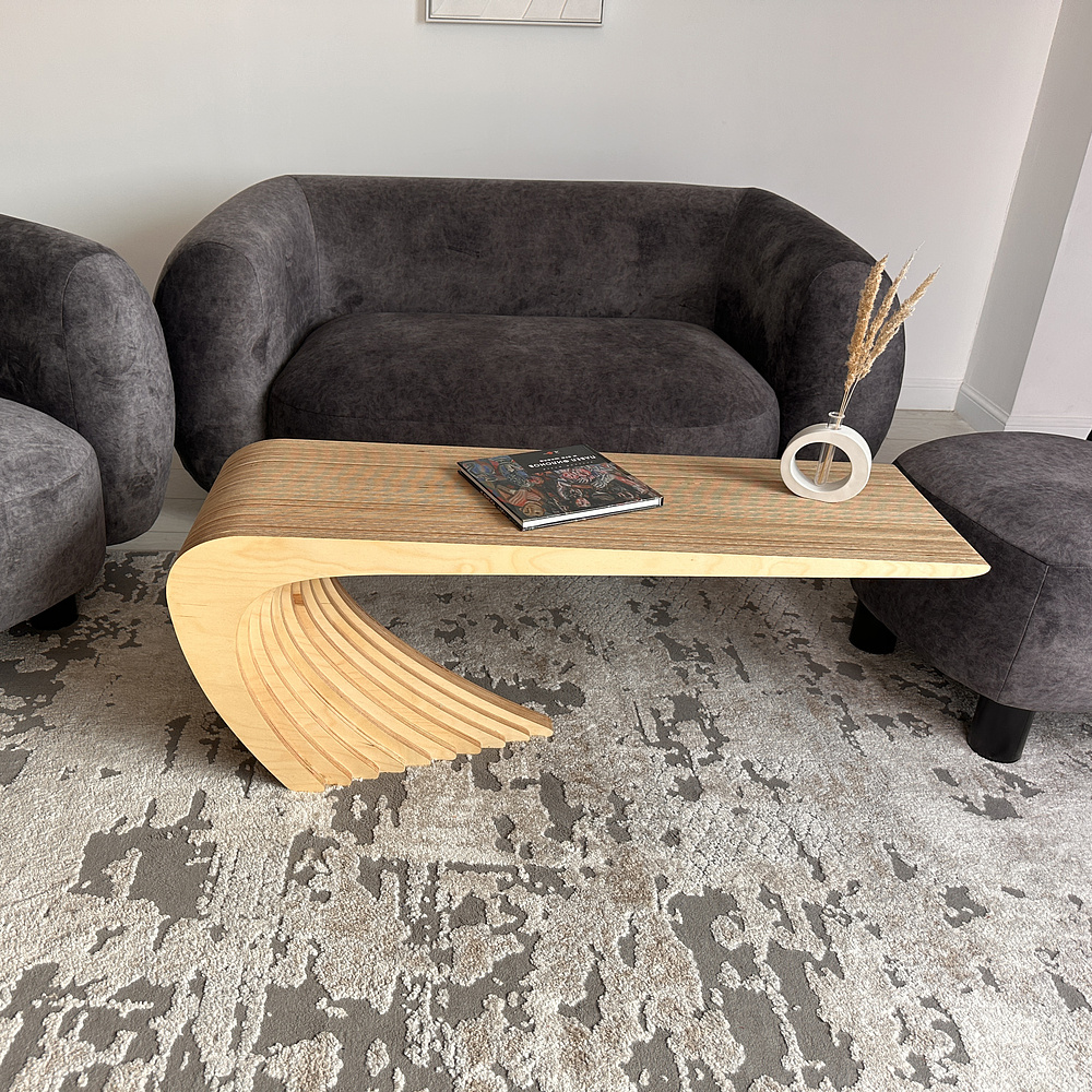 Журнальный столик Karlinwood GAP L 1170х360х470 мм, фанера натуральная - 2