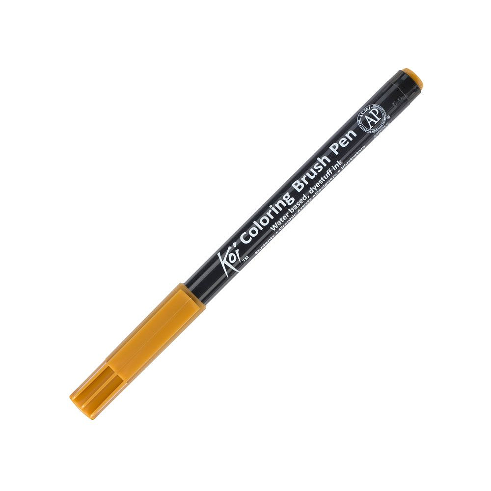 Маркер акварельный "Koi Color Brush", темно-коричневый