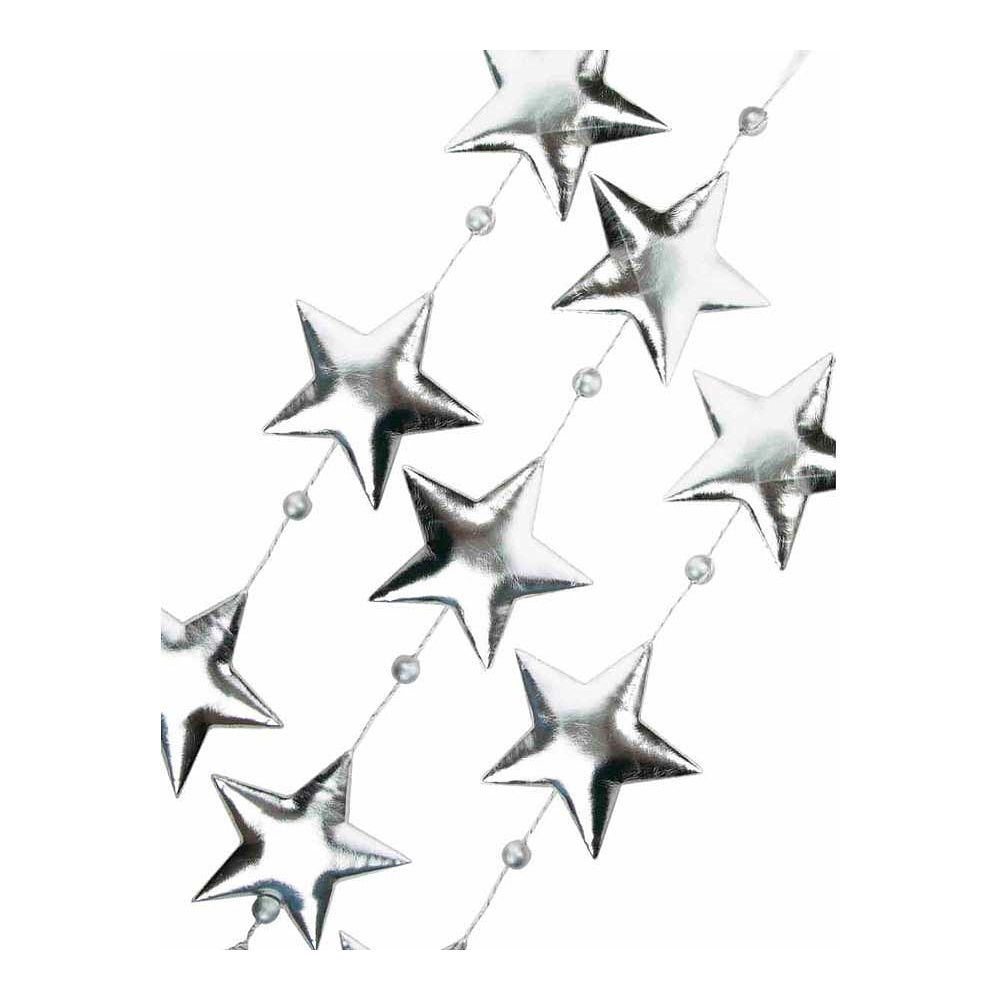 Гирлянда новогодняя "Звезды серебристые", серебристый