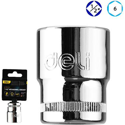 Головка торцевая шестигранная Deli YS EDQ4024 1/2", 24 мм, серебристый - 2