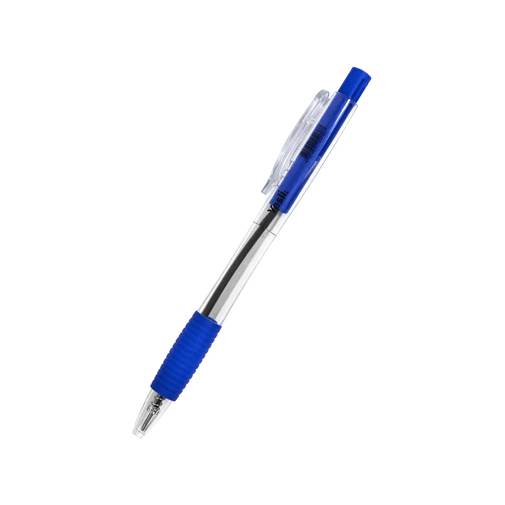 Ручка шариковая автоматическая "Yesli", 0,7 мм, пластик, прозрачный, стерж. синий