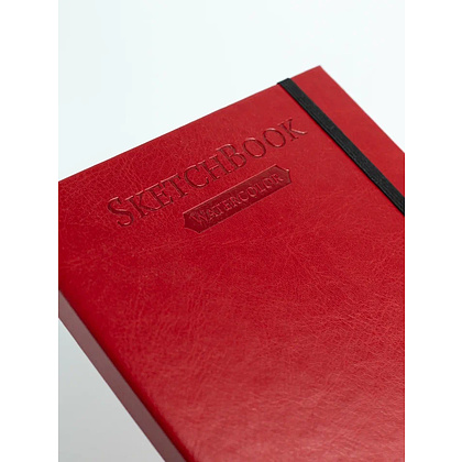 Скетчбук для акварели "Малевичъ", 14.5x14.5 см, 200 г/м2, 30 листов, красный - 9