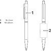 Ручка шариковая автоматическая "Point metal", 1.0 мм, стерж. синий, белый - 2